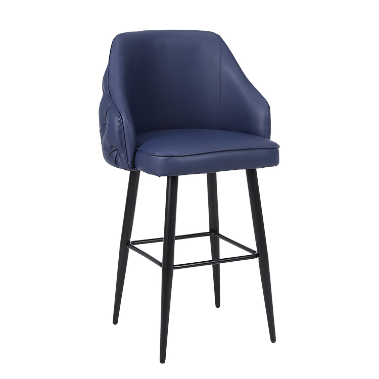 Fire-resistant velvet bar stool